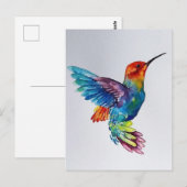 Colibri aquarelle briefkaart (Voorkant / Achterkant)
