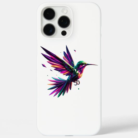 Colibrí Arcoíris Geométrico – Arte Moderno Vibrant Case-Mate iPhone Case (Achterkant)