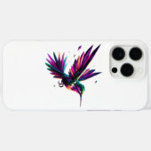 Colibrí Arcoíris Geométrico – Arte Moderno Vibrant Case-Mate iPhone Case (Achterkant (horizontaal))