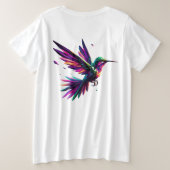 Colibrí Arcoíris Geométrico – Arte Moderno Vibrant Grote Maat T-shirt (Design achterkant)