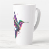 Colibrí Arcoíris Geométrico – Arte Moderno Vibrant Latte Mok (Rechterhoek)