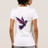 Colibrí Arcoíris Geométrico – Arte Moderno Vibrant T-shirt (Achterkant)