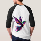 Colibrí Arcoíris Geométrico – Arte Moderno Vibrant T-shirt (Achterkant)