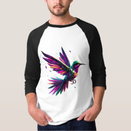 Colibrí Arcoíris Geométrico – Arte Moderno Vibrant T-shirt