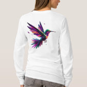 Colibrí Arcoíris Geométrico – Arte Moderno Vibrant T-shirt (Achterkant)