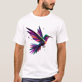 Colibrí Arcoíris Geométrico – Arte Moderno Vibrant T-shirt