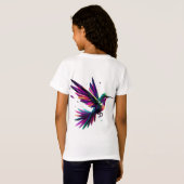 Colibrí Arcoíris Geométrico – Arte Moderno Vibrant T-shirt (Achterkant volledig)