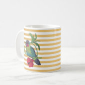 Colibri Bird Gold Stripes Illustratie Mok (Voorkant links)