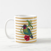 Colibri Bird Gold Stripes Illustratie Mok (Links)