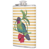 Colibri Bird Gold Stripes Illustratiekolf Heupfles (Links)