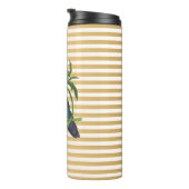 Colibri Bird Gold Stripes Thermal Tumbler Thermosbeker (Geroteerd rechts)