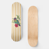 Colibri Bird Gouden Strepen Skateboard Dek (Voorkant)
