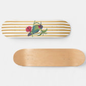 Colibri Bird Gouden Strepen Skateboard Dek (Horizontaal)