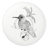 Colibri Bird Illustration Ceramic Knob Keramische Knop (Voorkant)