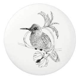 Colibri Bird Illustration Ceramic Knob Keramische Knop