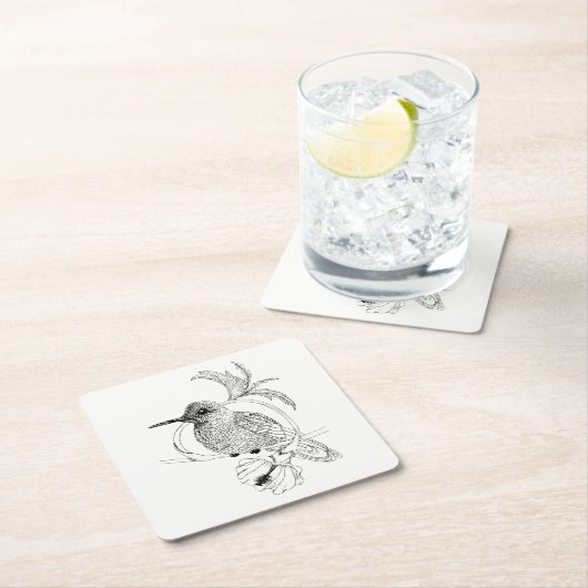 Colibri Bird Illustration Onderzetters (Insitu)