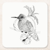 Colibri Bird Illustration Onderzetters (Voorkant)