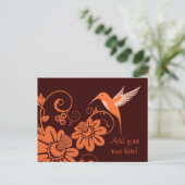 Colibri & Flowers Briefkaart (Staand voorkant)