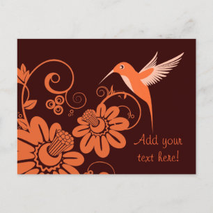 Colibri & Flowers Briefkaart
