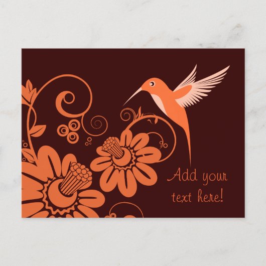 Colibri & Flowers Briefkaart (Voorkant)