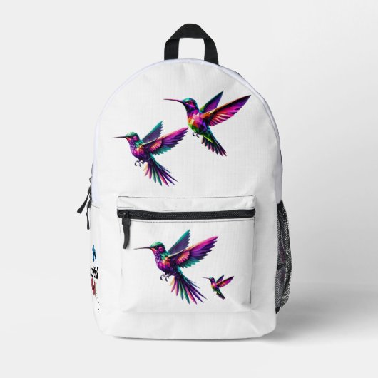 Colibrí prisma multicolor bedrukte rugzak (Voorkant)