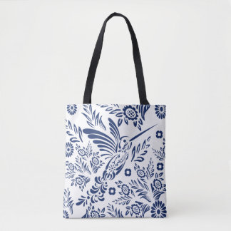 colibri talavera arte mexicano tote bag