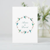 Colibriekrans Trouw Dankkaart Kaart (Staand voorkant)