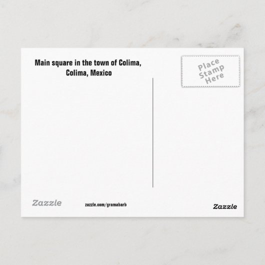 Colima, Colima, Mexico-Briefkaart Briefkaart (Achterkant)