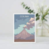 Colima Mexico Art Vintage Travel Illustratie Briefkaart (Staand voorkant)