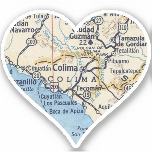 Colima Mexico Sticker (Voorkant)