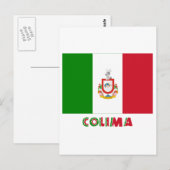 Colima Onofficiale vlag Briefkaart (Voorkant / Achterkant)