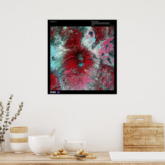Colima Volcano Mexico Poster (Keuken)