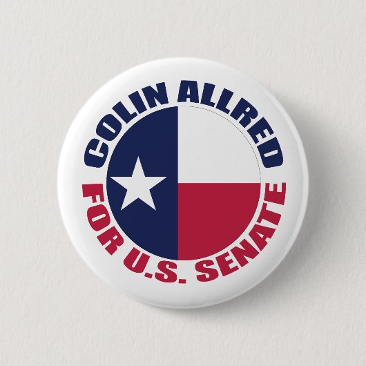 Colin Allred voor de Amerikaanse Senaatsverkiezing Ronde Button 5,7 Cm (Voorkant)