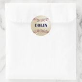 Colin-honkbalstickers Ronde Sticker (Tas)