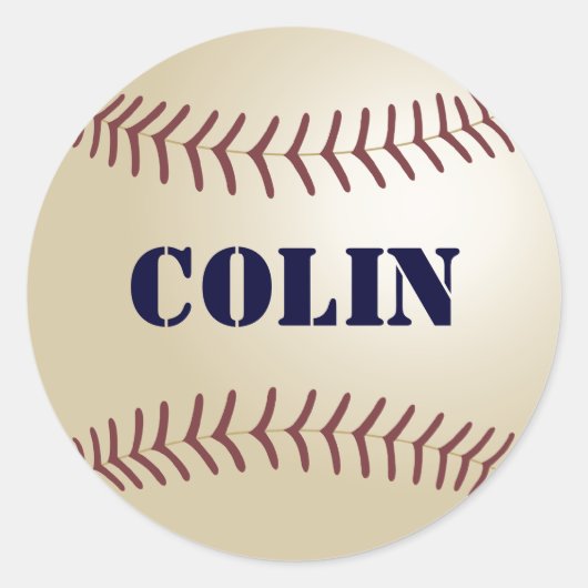 Colin-honkbalstickers Ronde Sticker (Voorkant)
