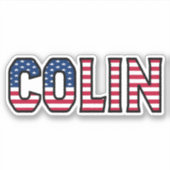 Colin Name Vorname USA Sticker Stickerset (Voorkant)