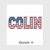 Colin Name Vorname USA Sticker Stickerset (Vel)