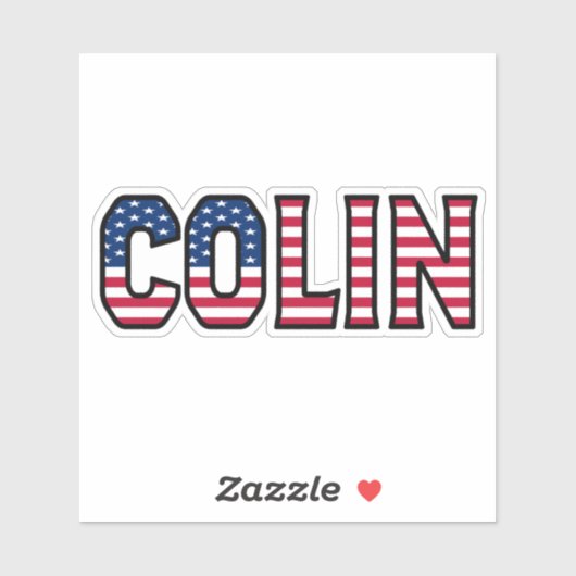 Colin Name Vorname USA Sticker Stickerset (Vel)