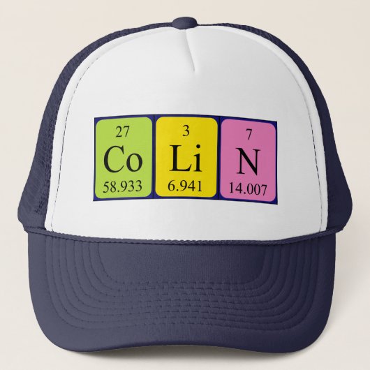 Colin periodiek lijstnaam pet (Voorkant)
