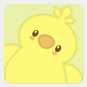 Colin the Chick Vierkante Sticker
