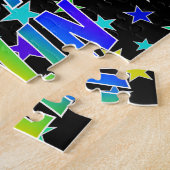 "COLIN" Voornaam, geun "HAPPY BIRTHDAY" Legpuzzel (Zijkant)