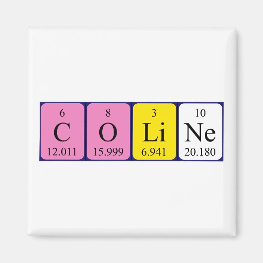 Coline periodiek table name magnet (Voorkant)