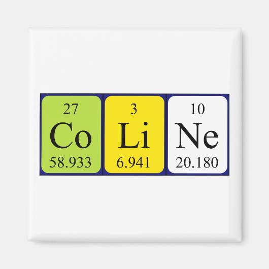Coline periodiek table name magnet (Voorkant)