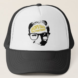 Colin's Face on Alles Retro Logo Design Trucker Pet