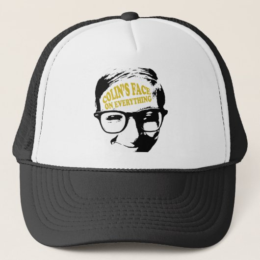 Colin's Face on Alles Retro Logo Design Trucker Pet (Voorkant)