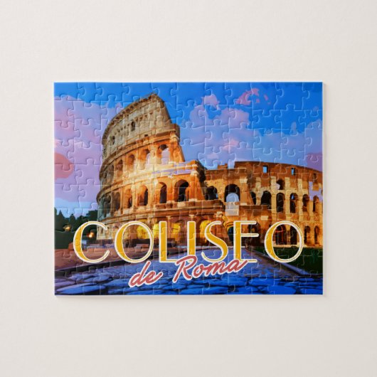 Coliseo de Roma Italy Summer Travel Briefkaart Legpuzzel (Horizontaal)