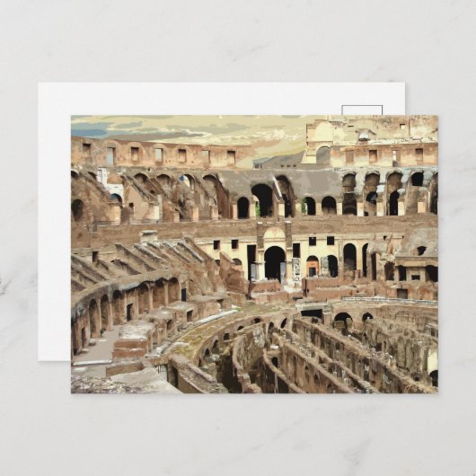 Coliseum Colosseum Rome Italië #4 Briefkaart (Voorkant / Achterkant)