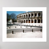 Coliseum in het landschap Nimes Fine Art Poster (Voorkant)