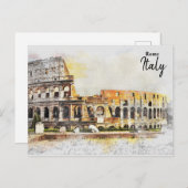 Coliseum in Rome, Italië Briefkaart (Voorkant / Achterkant)