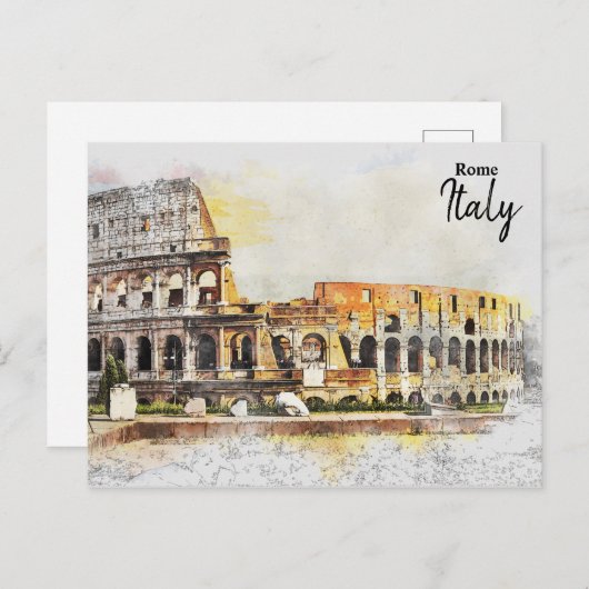 Coliseum in Rome, Italië Briefkaart (Voorkant / Achterkant)